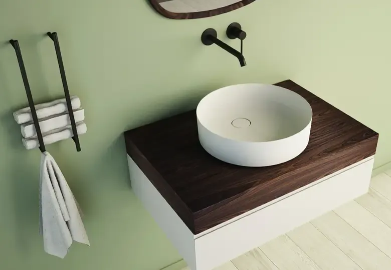 SSI Design Solid Float waskom 40x12cm mat wit Tijdelijk Beschikbaar