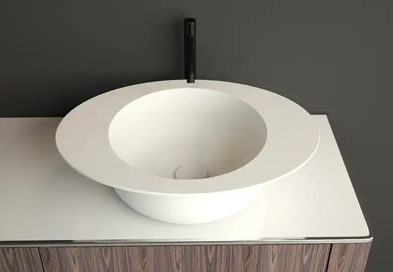 Beperkt Aanbod SSI Design SolidCap 3.0 waskom 60x45x15.5cm mat wit
