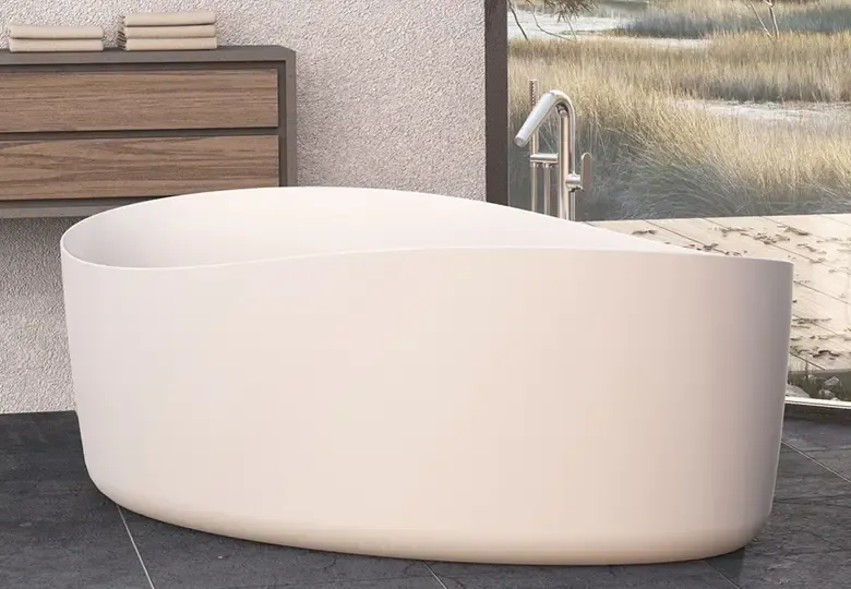 SSI Design Solid Harmony vrijstaand bad 175x100x65cm mat wit Gratis Retour