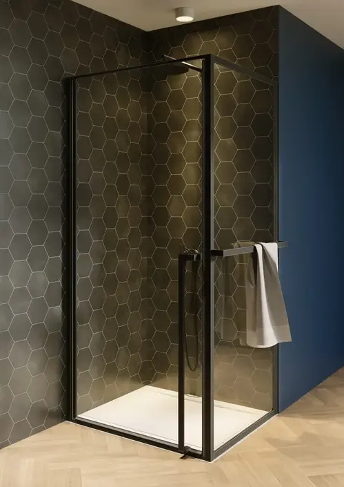 Snelle Levering Riho Lucid GD201 douchecabine 90x100cm mat zwart