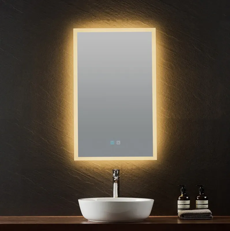 Hoge Kwaliteit B-Stone Lunar spiegel met LED-verlichting en spiegelverwarming 45x70cm