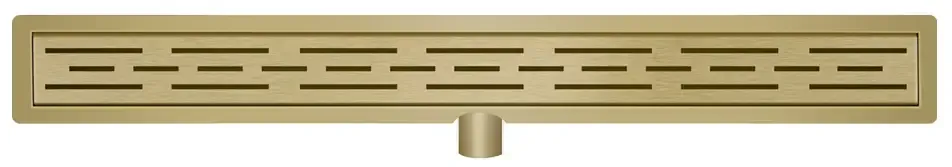 Goedkoop Mueller Gold douchegoot met flens 70x7cm geborsteld messing PVD