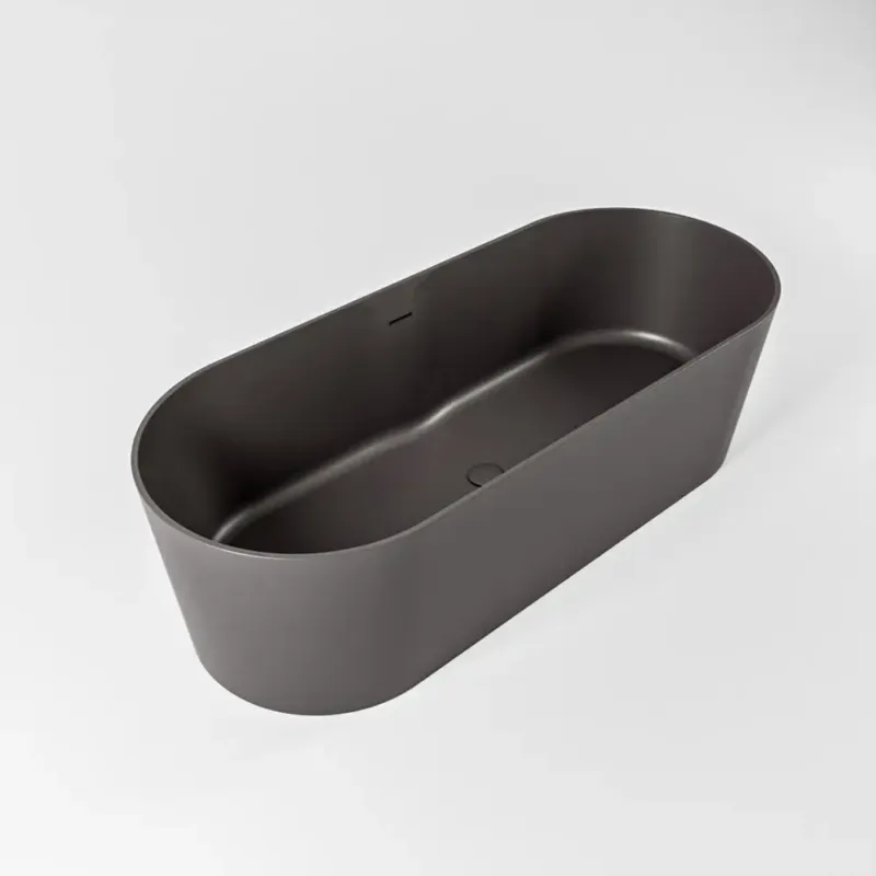 Rechtstreeks Van De Fabrikant Mondiaz Noble vrijstaand bad 180x75cm kleur dark grey