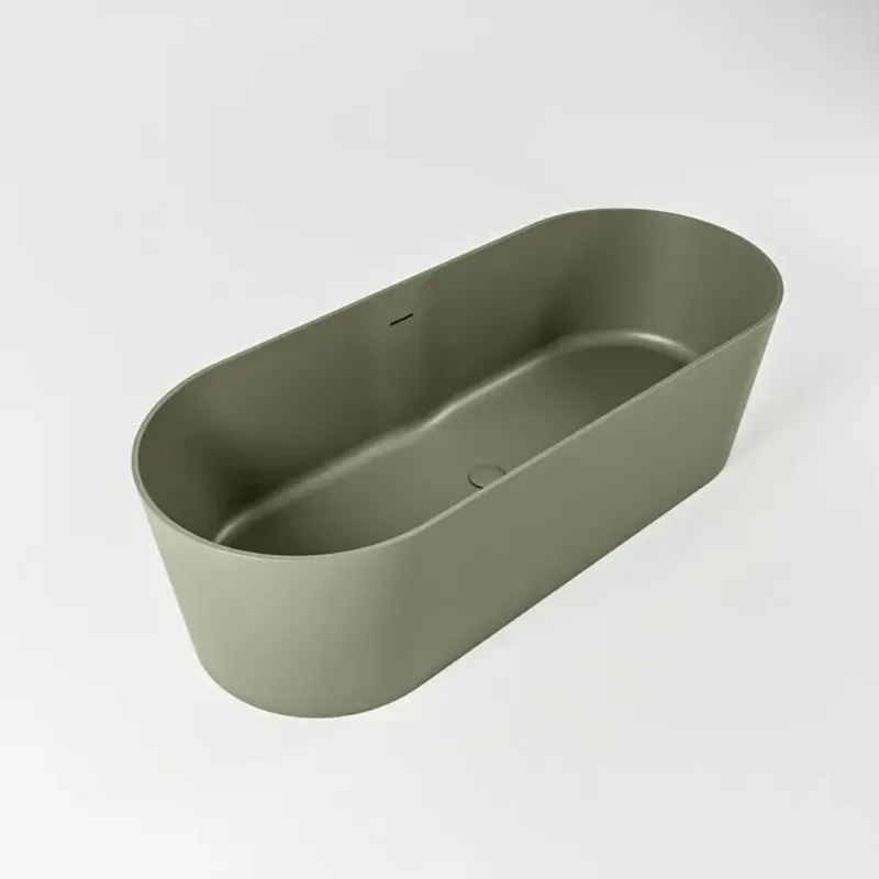 Mondiaz Noble vrijstaand bad 180x75cm kleur army Betrouwbaar