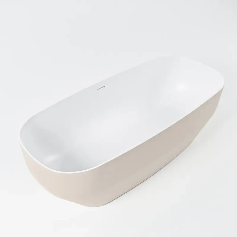 Koopje Mondiaz Stone vrijstaand bad 170x75cm kleur linen/talc