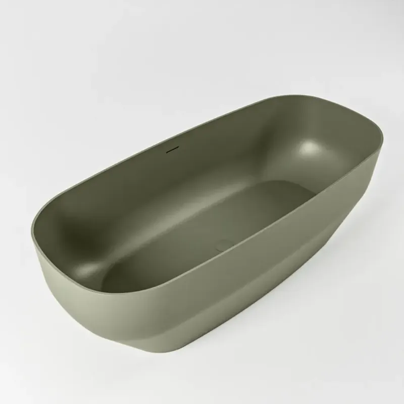 Op = Op Mondiaz Stone vrijstaand bad 170x75cm kleur army