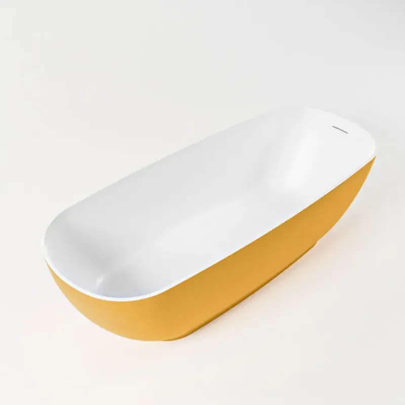 Mondiaz Rock vrijstaand bad 170x70cm kleur ocher/talc Gereduceerde Prijs