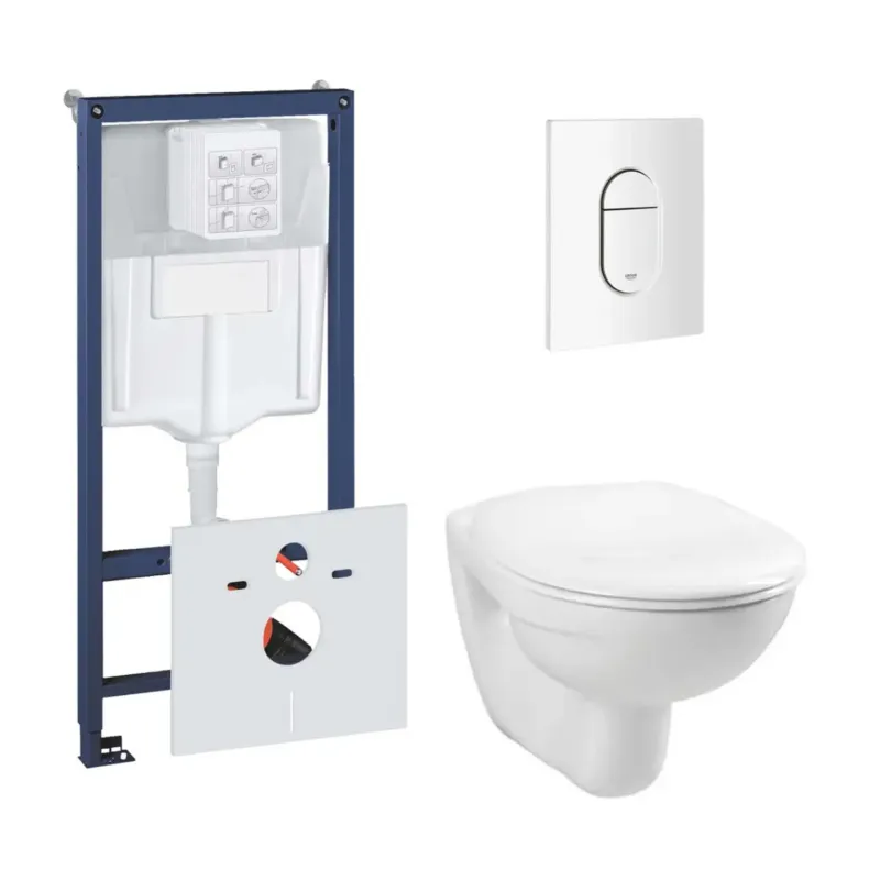 Grohe Rapid toiletset met Plieger Basic toilet en standaard zitting Merkproduct