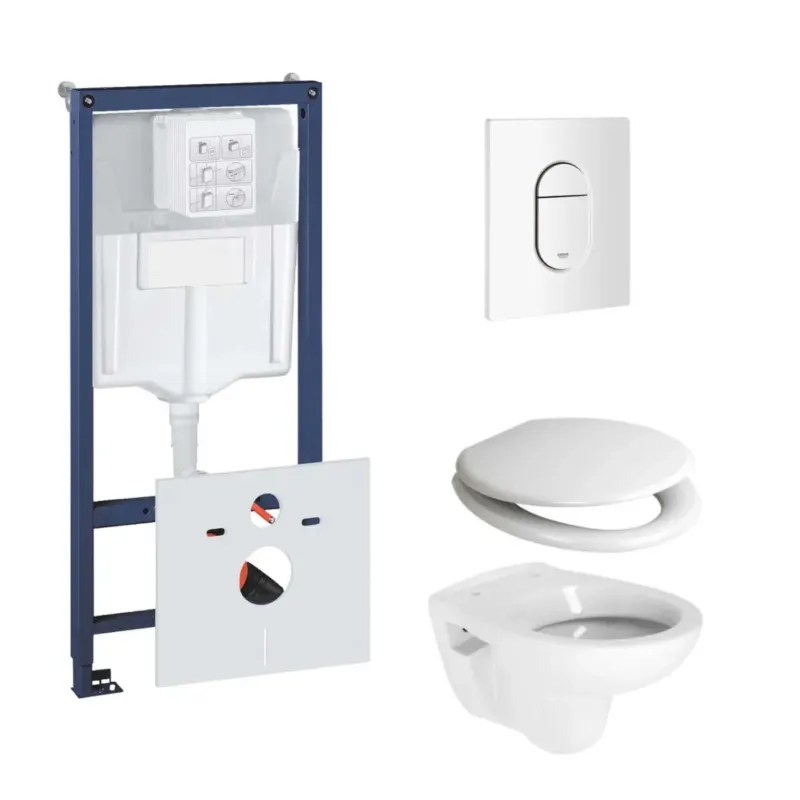 Beperkt Aanbod Grohe Rapid toiletset met Plieger Compact toilet en zitting