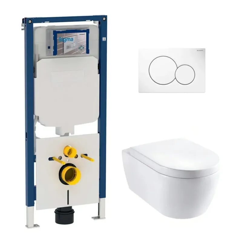 Flitsaanbieding Geberit UP720 toiletset met Lambini Sub Compact randloos toilet en softclose zitting