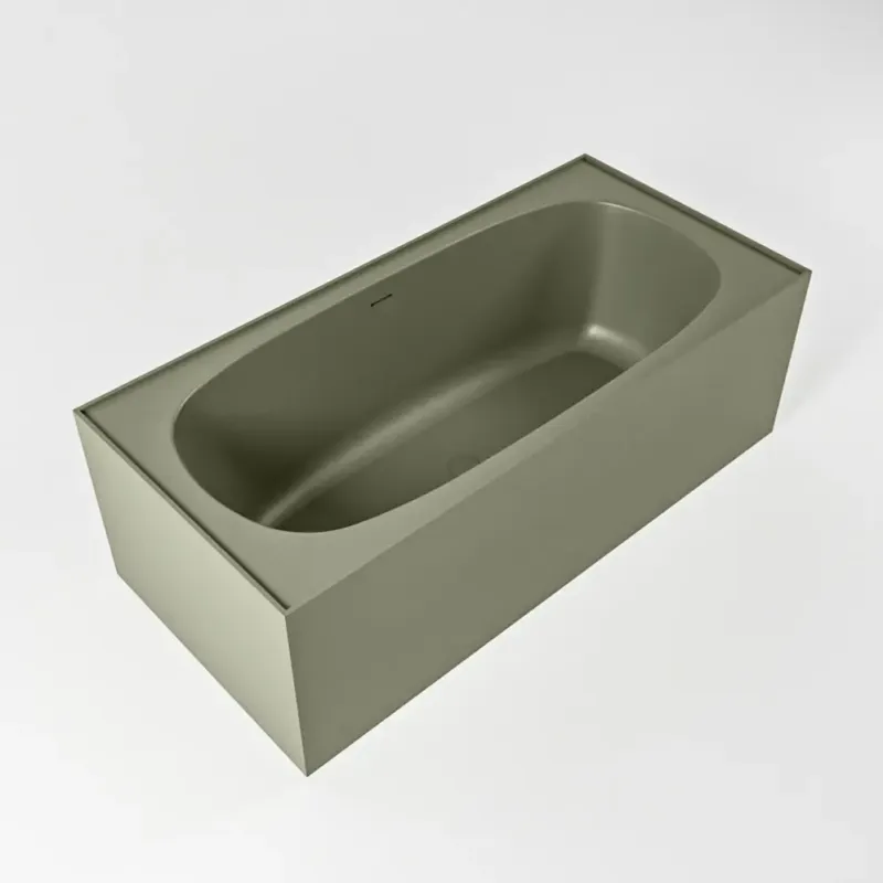 Mondiaz Freeze vrijstaand bad 180x85cm kleur army Snelle Levering