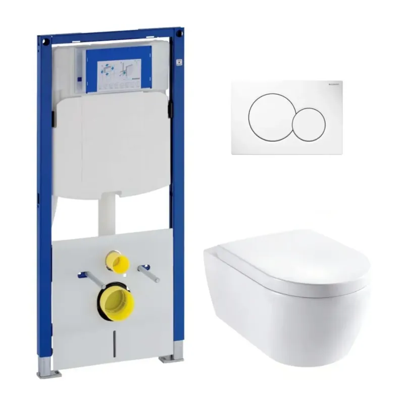 Geberit UP320 toiletset met Lambini Sub randloos toilet en softclose zitting Populair