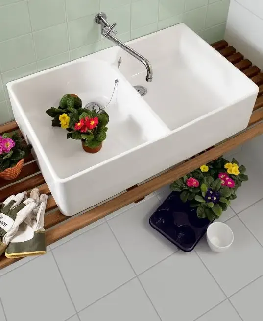 Speciale Aanbieding Villeroy & Boch O.novo gootsteen dubbel 90x55cm ceramic+ wit