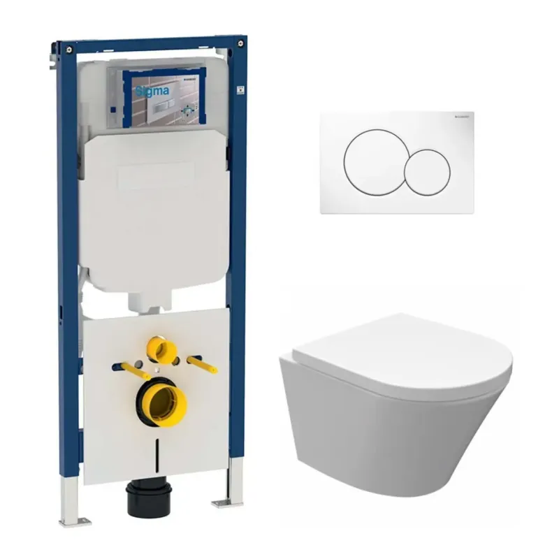 Op = Op Geberit UP720 toiletset met Mueller Afesta Junior randloos toilet en softclose zitting