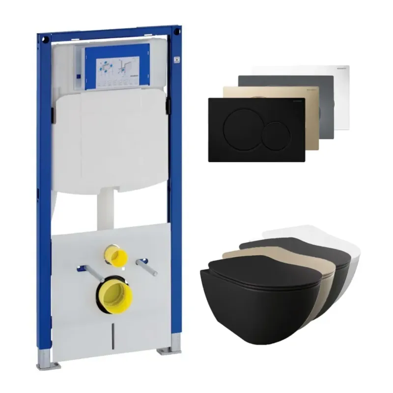Weekendaanbieding Geberit UP320 toiletset met Sanigoods Alpha randloos toilet naar keuze en softclose zitting