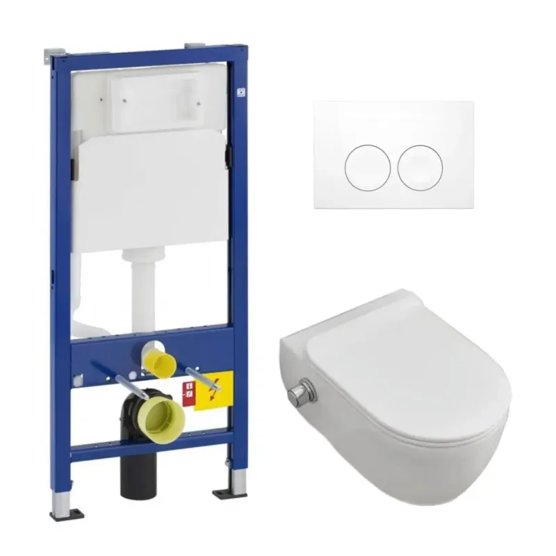 Flitsaanbieding Geberit UP100 toiletset met Lambini Sub randloos toilet met bidetsproeier en softclose zitting