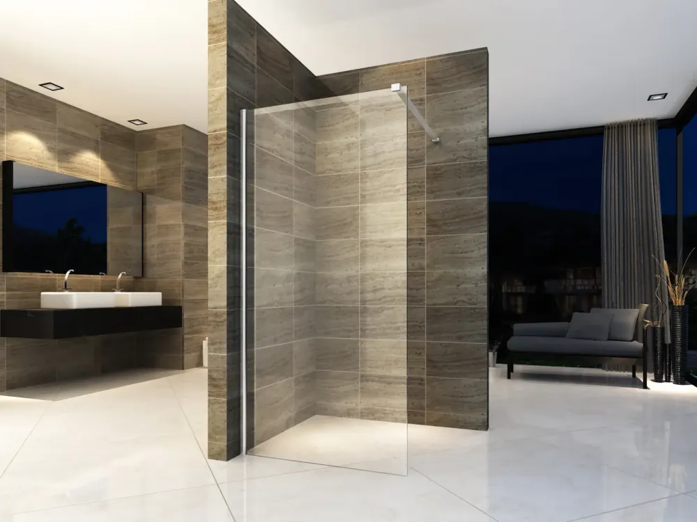 Koop Vandaag SaniGoods Nipiwa inloopdouchewand 70x200cm chroom