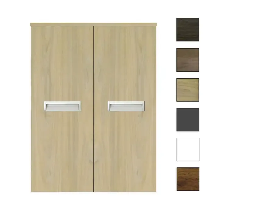 Beperkte Voorraad Sanicare kolomkast met inliggende greep 67x90x32cm grey-wood