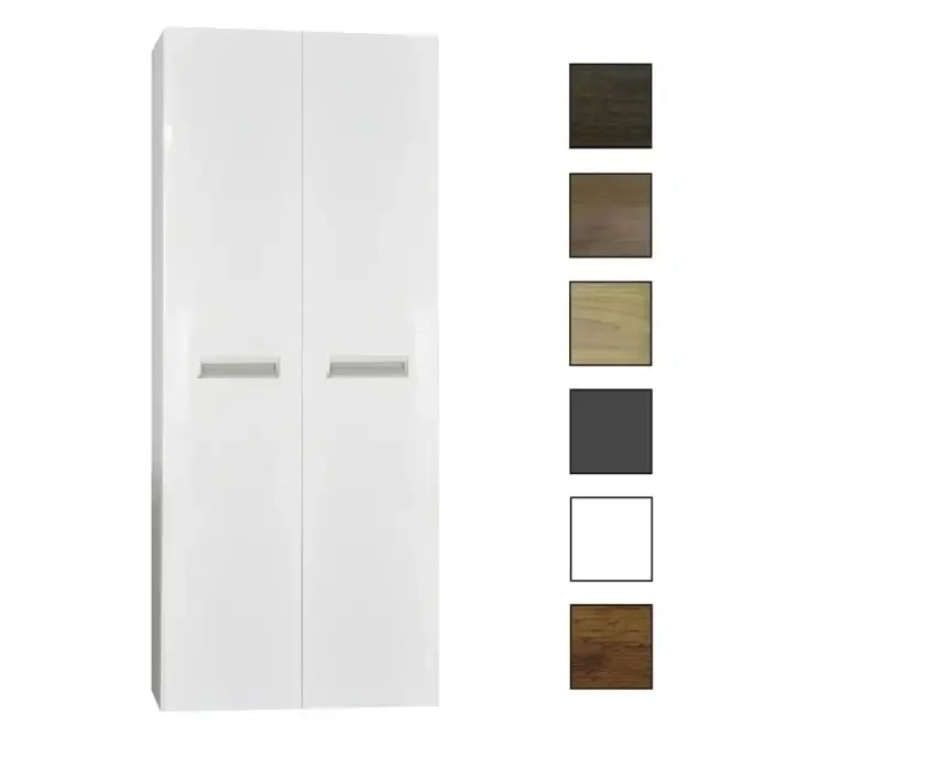 Superprijs Sanicare kolomkast met inliggende greep 67x160x32cm hoogglans wit
