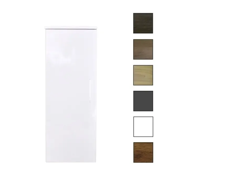 Goedkoop Sanicare kolomkast met reling greep 33,5x90x32cm hoogglans wit
