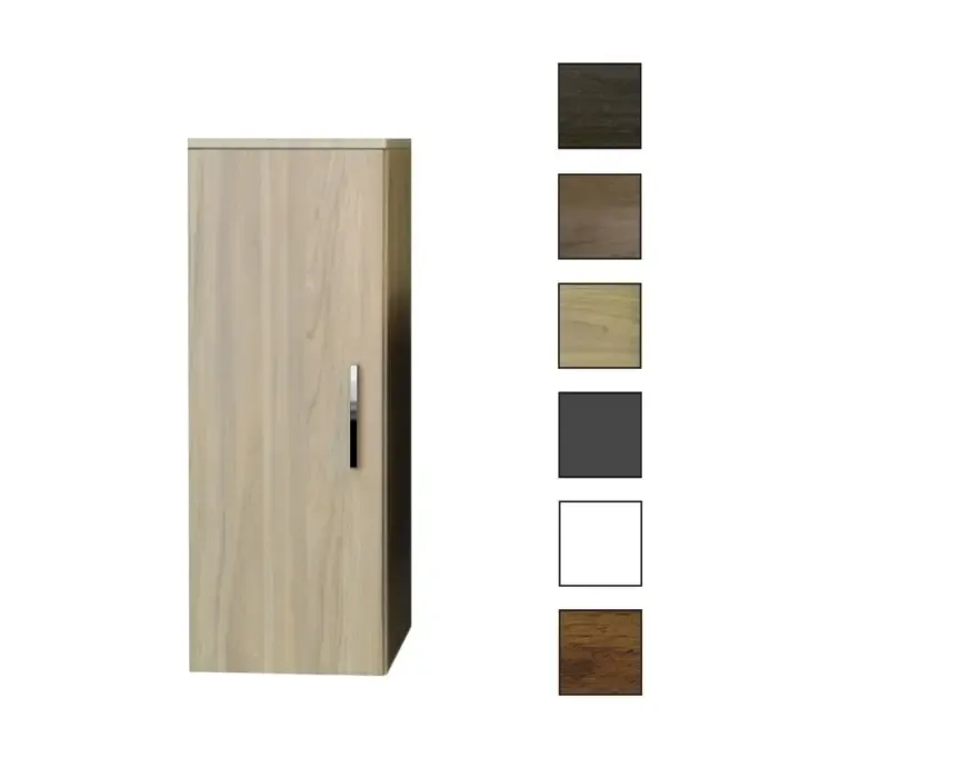 Sanicare kolomkast met chromen greep 33,5x90x32cm grey-wood Voordeelprijs