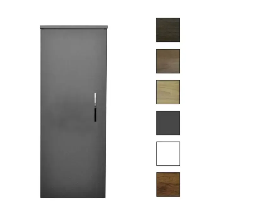Sanicare kolomkast met chromen greep 33,5x90x32cm antraciet Laatste Versie