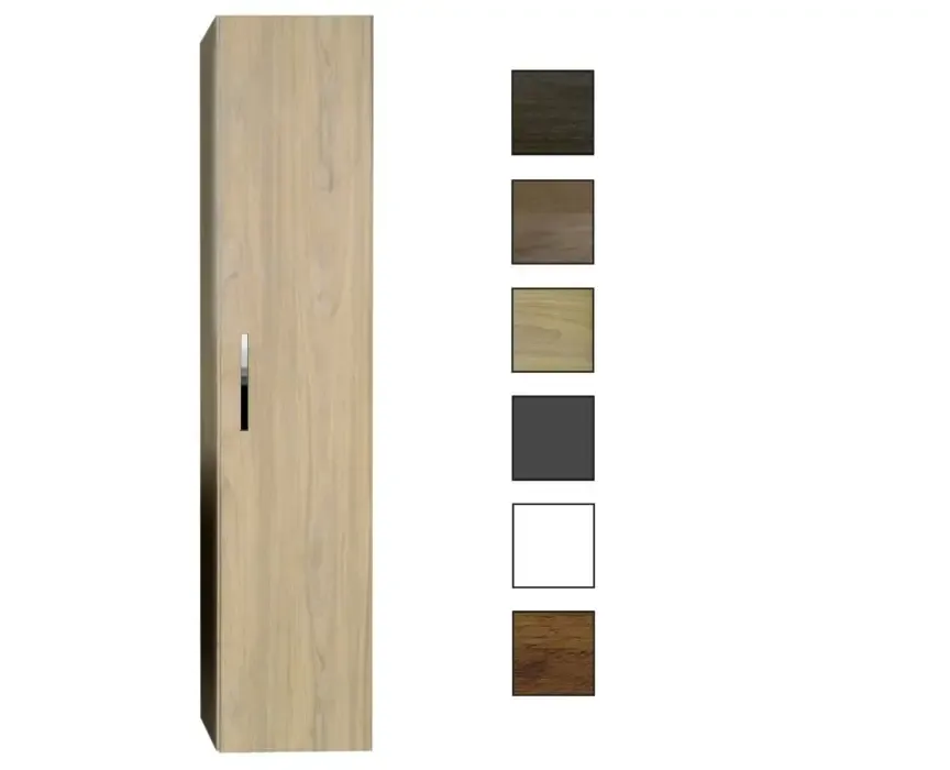 Snelle Levering Sanicare kolomkast met chromen greep 33,5x160x32cm grey-wood