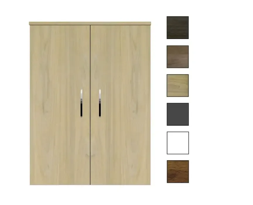 Sanicare kolomkast met chromen greep 67x90x32cm grey-wood Meest Verkocht