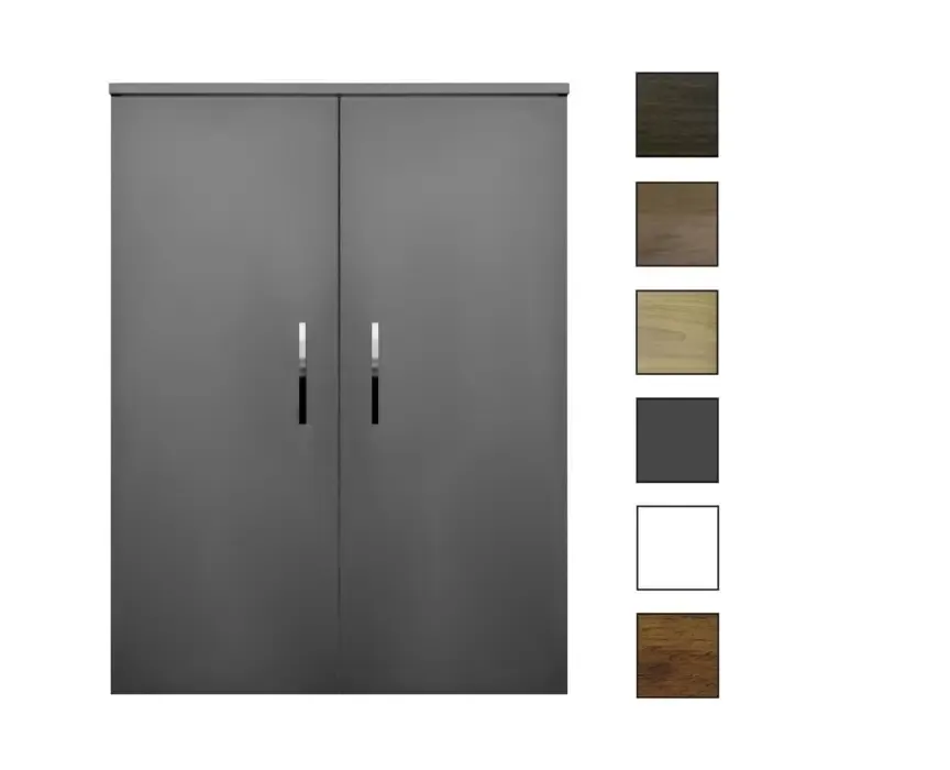 Uitverkoop Sanicare kolomkast met chromen greep 67x90x32cm antraciet