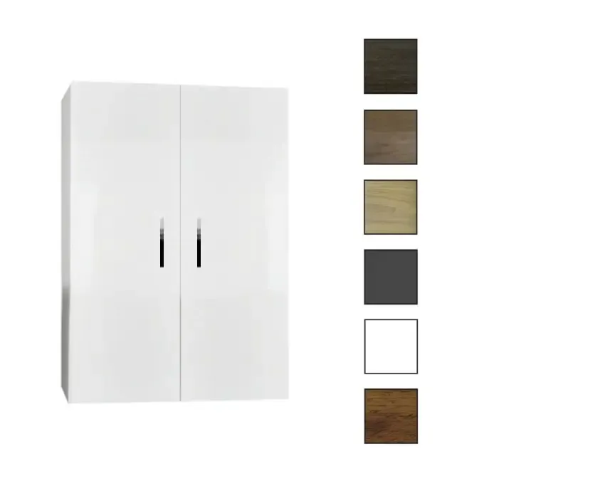 Sanicare kolomkast met chromen greep 67x90x32cm hoogglans wit Koopje