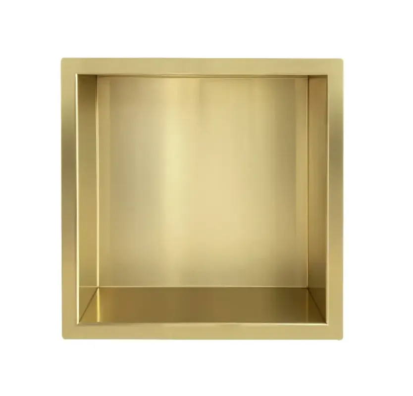 Exclusieve Aanbieding Mueller Gold inbouwnis 30x30x10cm geborsteld messing