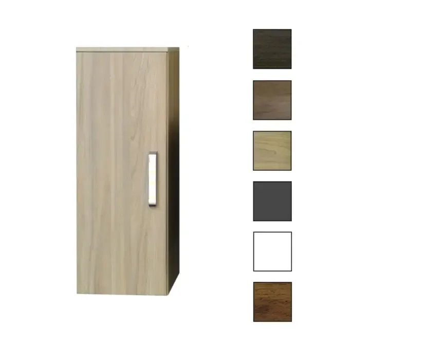 Express Levering Sanicare kolomkast met luxe chromen greep 33,5x90x32cm grey-wood