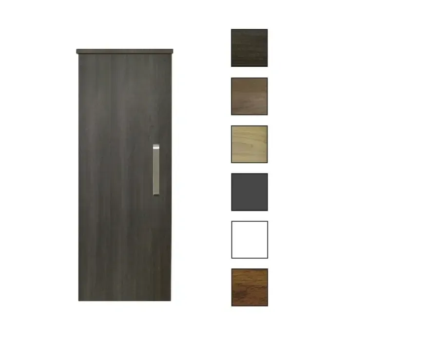 Sanicare kolomkast met luxe chromen greep 33,5x90x32cm schots-eiken Rechtstreeks Van De Fabrikant