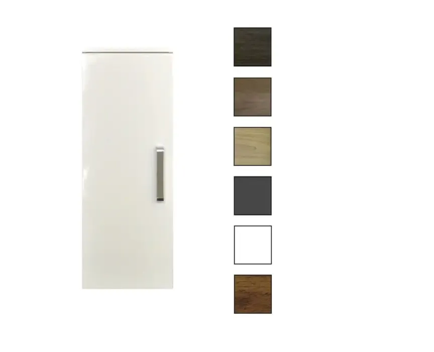 Sanicare kolomkast met luxe chromen greep 33,5x90x32cm hoogglans wit Dagaanbieding