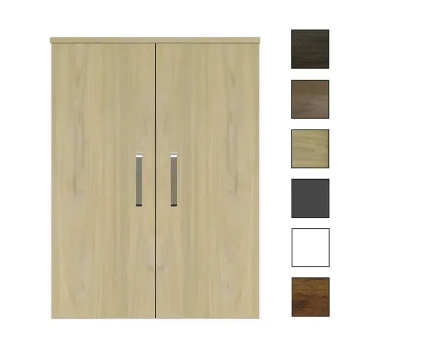 Weekendaanbieding Sanicare kolomkast met luxe chromen greep 67x90x32cm grey-wood