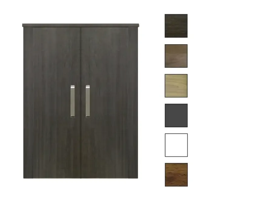 Express Levering Sanicare kolomkast met luxe chromen greep 67x90x32cm schots-eiken