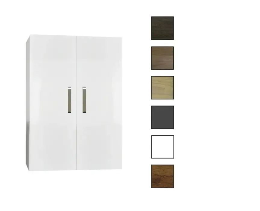 Sanicare kolomkast met luxe chromen greep 67x90x32cm hoogglans wit Voordeelprijs