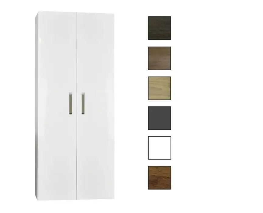 Sanicare kolomkast met luxe chromen greep 67x160x32cm hoogglans wit Lage Prijs