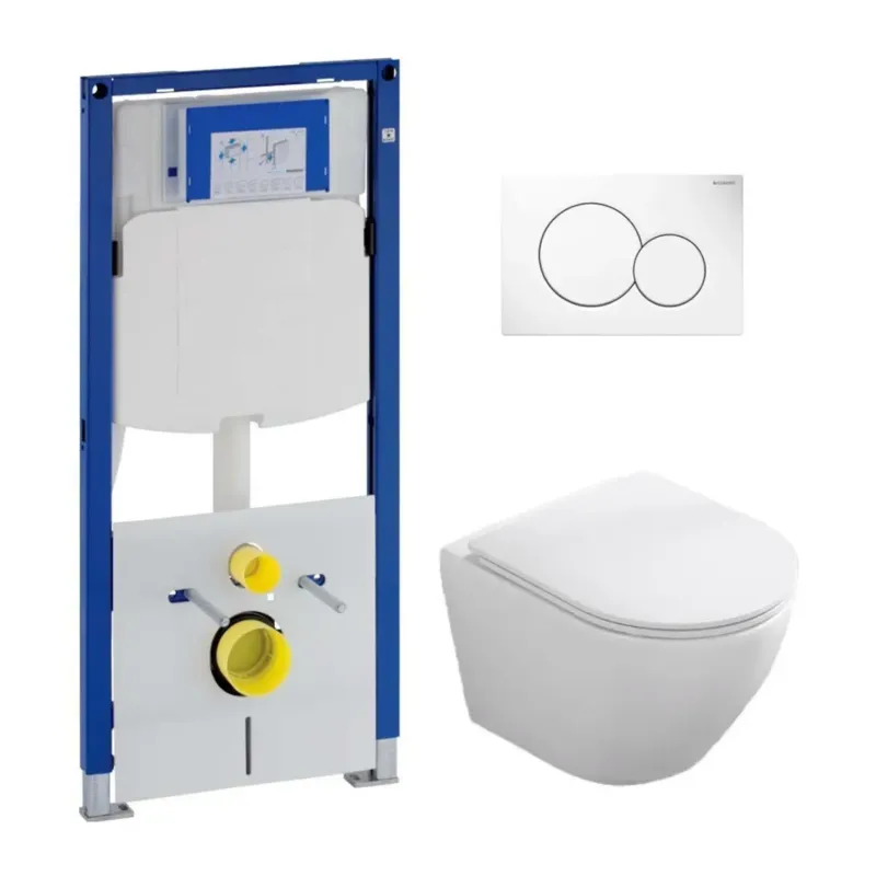 Geberit UP320 toiletset met Saniclear Itsie witte toiletpot randloos met softclose zitting Gereduceerde Prijs