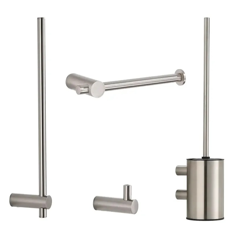 Beperkte Voorraad Saniclear Academy toiletaccessoiresset 4-delig RVS