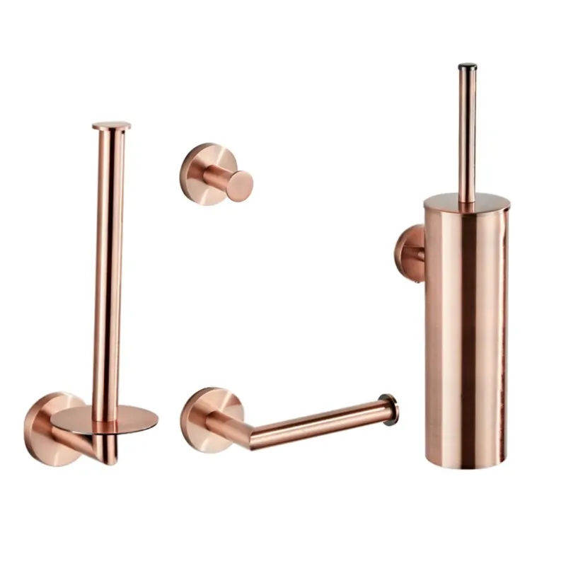 Seizoensaanbieding Saniclear Copper toilet accessoiresset 4-delig geborsteld koper