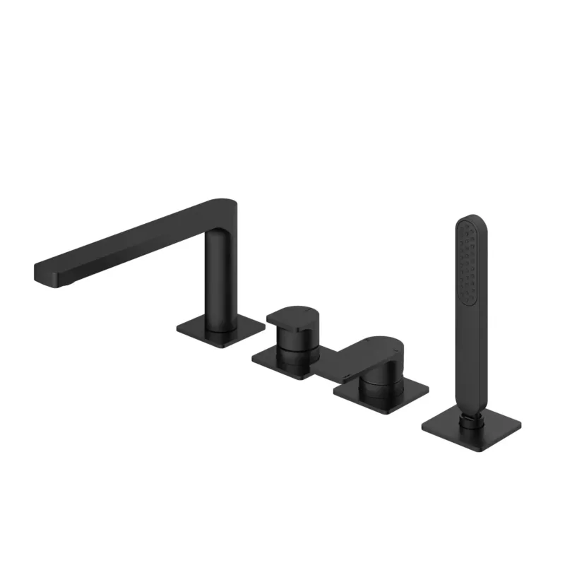 Hotbath Gal badrandcombinatie mengkraan met uitloop geborsteld gunmetal PVD Rechtstreeks Van De Fabrikant