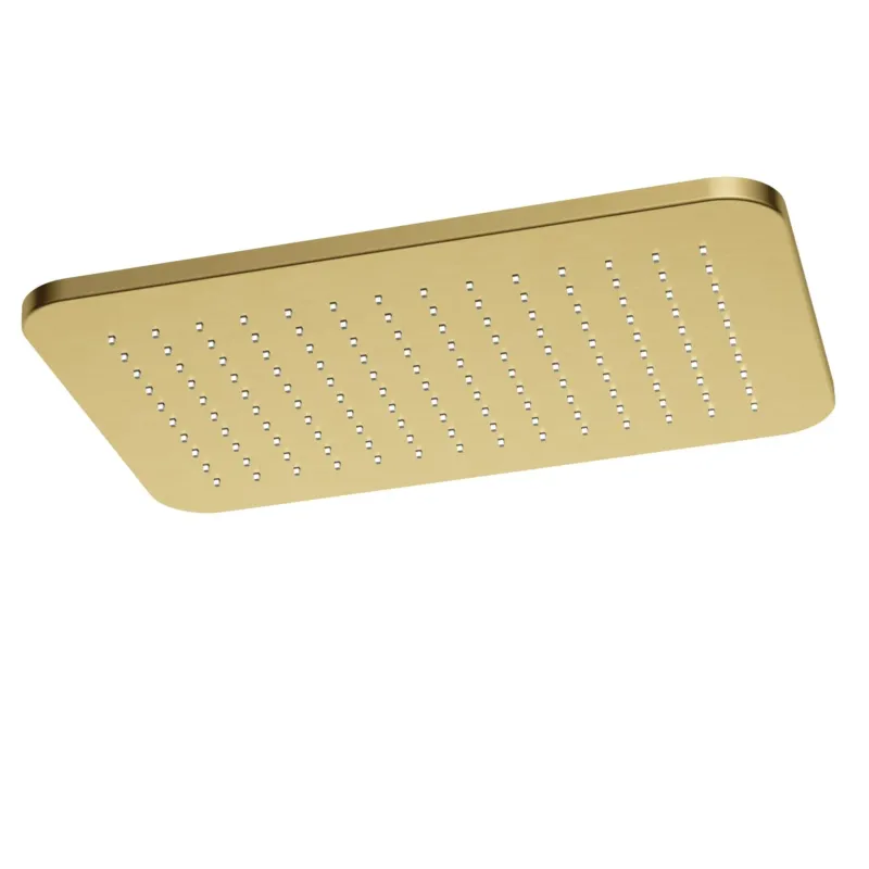 Rechtstreeks Van De Fabrikant Hotbath Gal hoofddouche 27x40cm geborsteld messing PVD