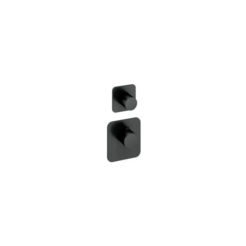 Nu Kopen Hotbath Gal High Flow inbouwthermostaat met 1 stopkraan afbouwdeel geborsteld gunmetal PVD