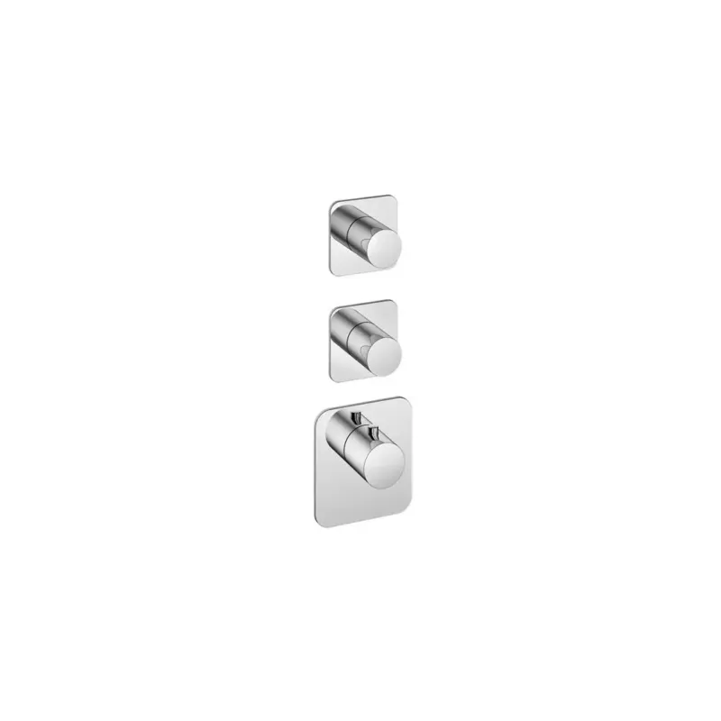 Populair Hotbath Gal High Flow inbouwthermostaat met 2 stopkranen afbouwdeel chroom