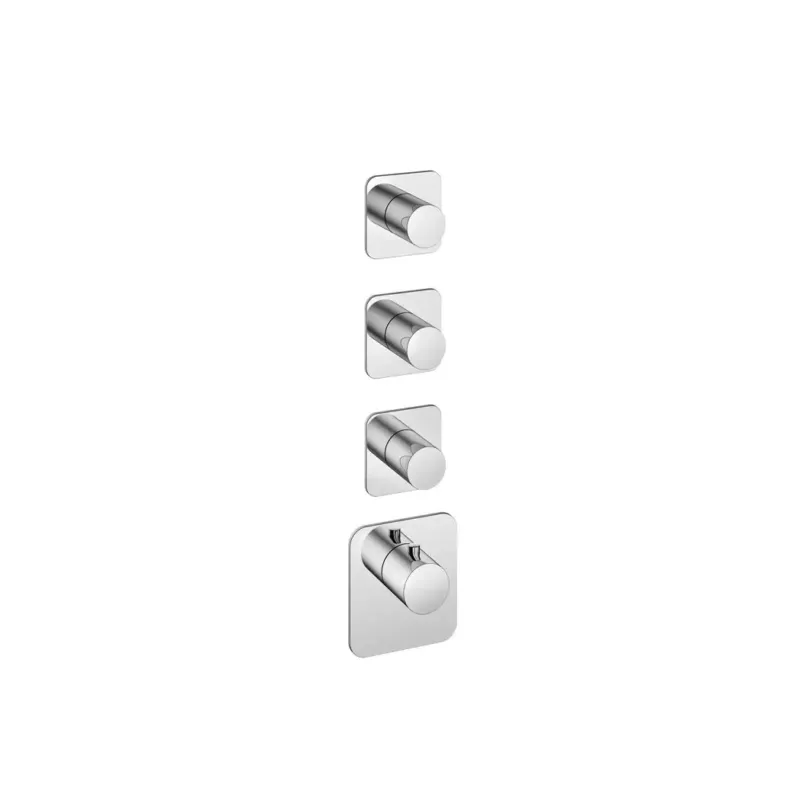 Lage Kosten Hotbath Gal High Flow inbouwthermostaat met 3 stopkranen afbouwdeel chroom