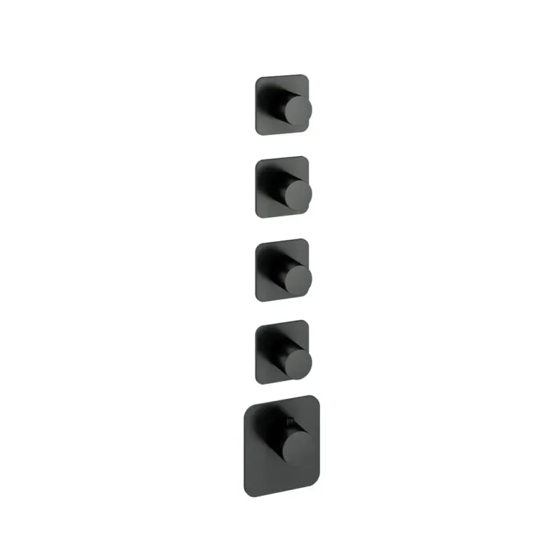 Hete Deal Hotbath Gal High Flow inbouwthermostaat met 4 stopkranen afbouwdeel geborsteld gunmetal PVD