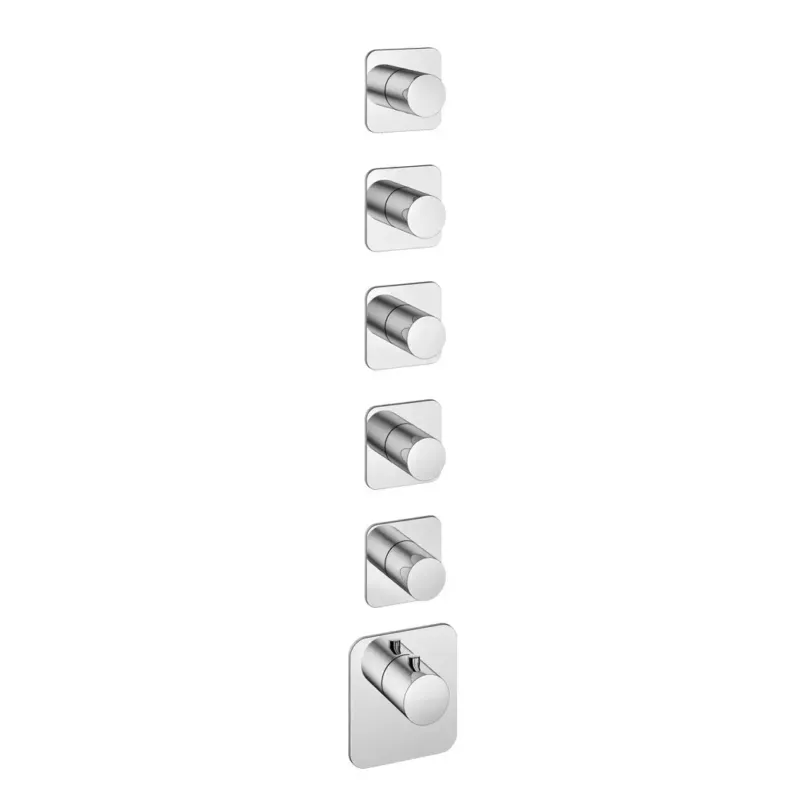 Must-Have Hotbath Gal High Flow inbouwthermostaat met 5 stopkranen afbouwdeel chroom