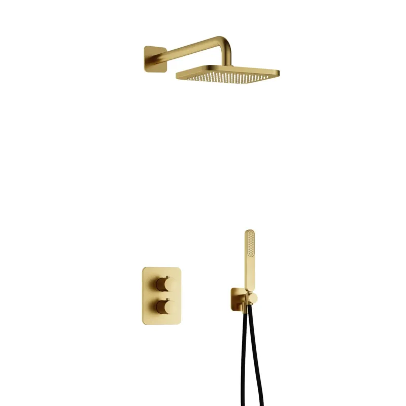 Hotbath Gal IBS40ABBP inbouwdouche geborsteld messing PVD Dagaanbieding