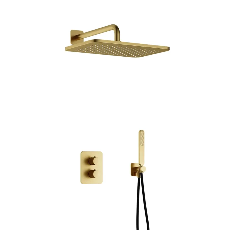Koop Online Hotbath Gal IBS40ABBP inbouwdouche met 27x40cm hoofddouche geborsteld messing PVD